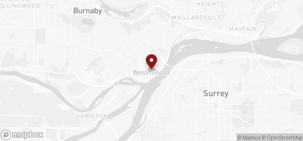 Map preview for junk removal in New Westminster