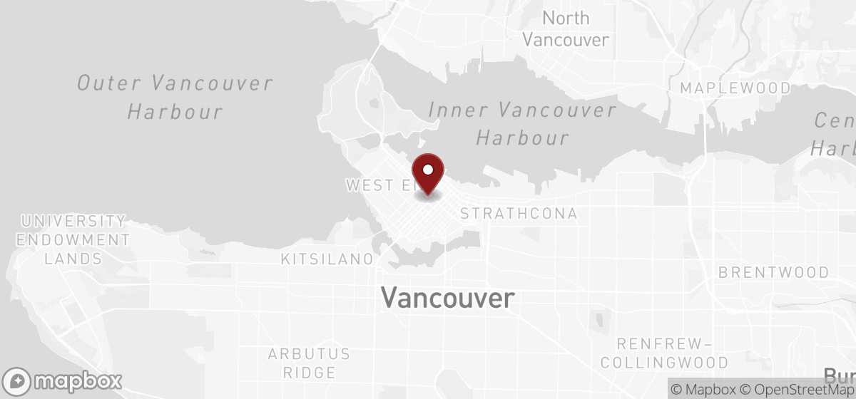 Map preview for junk removal in Vancouver