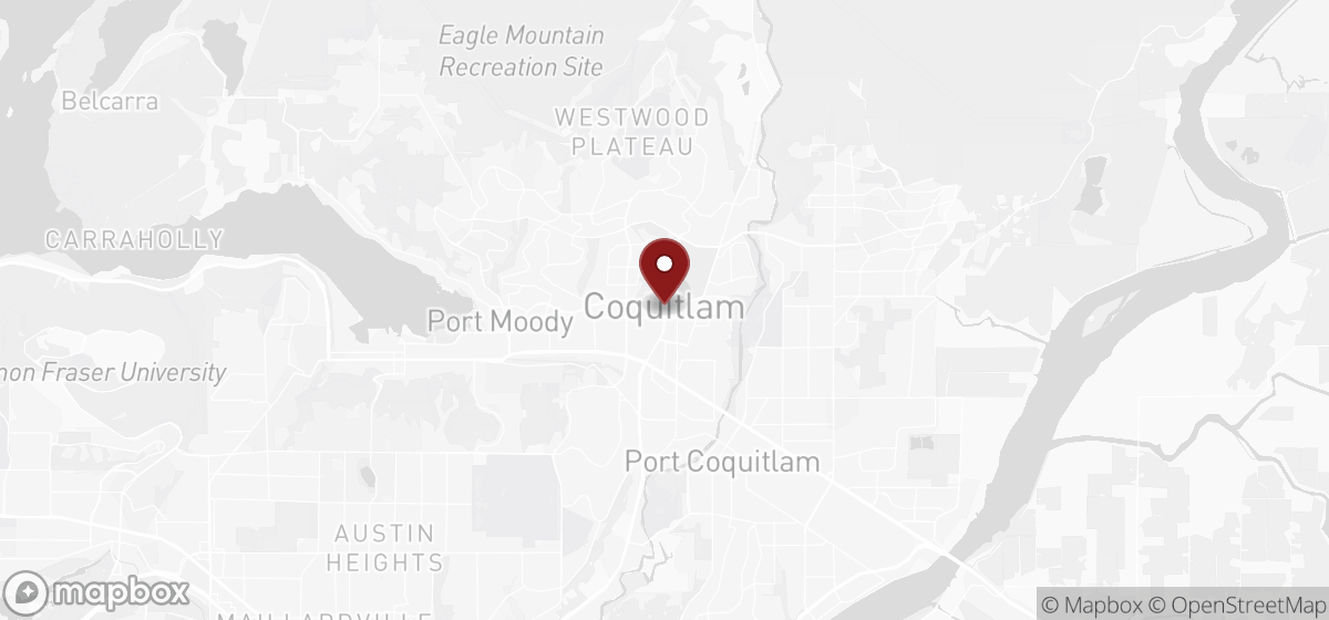 Map preview for junk removal in Coquitlam